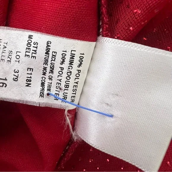 Jessie girl dress sparkly glitter red fairy whimsical cinched draped cute Y2K - Picture 7 of 11